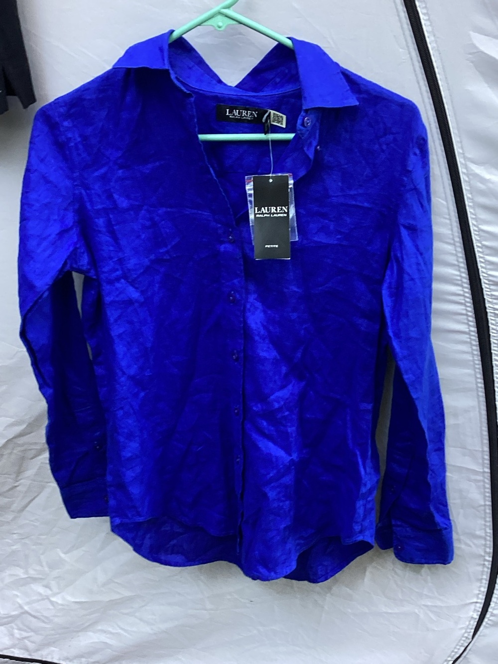 Lauren Ralph Lauren Electric Blue Long-Sleeve Button Shirt